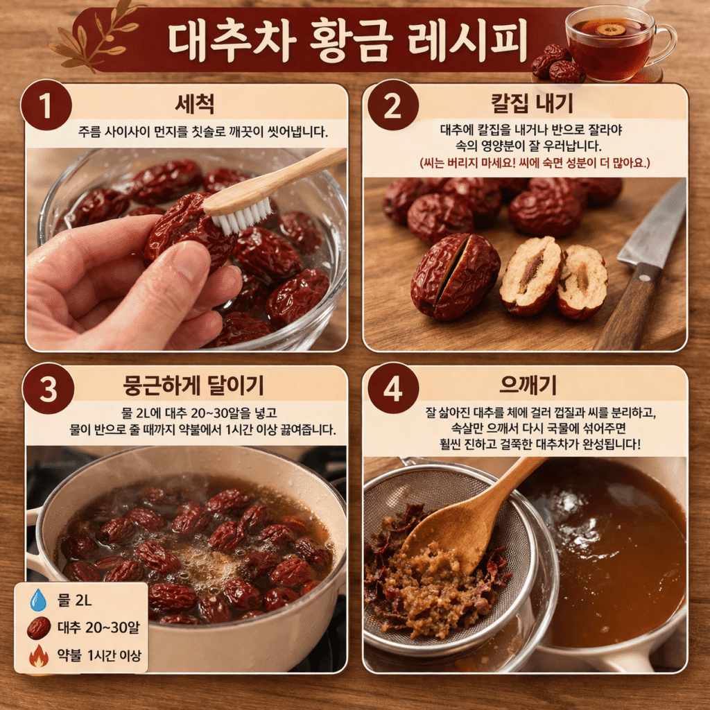 대추차 황금 레시피 순서 사진